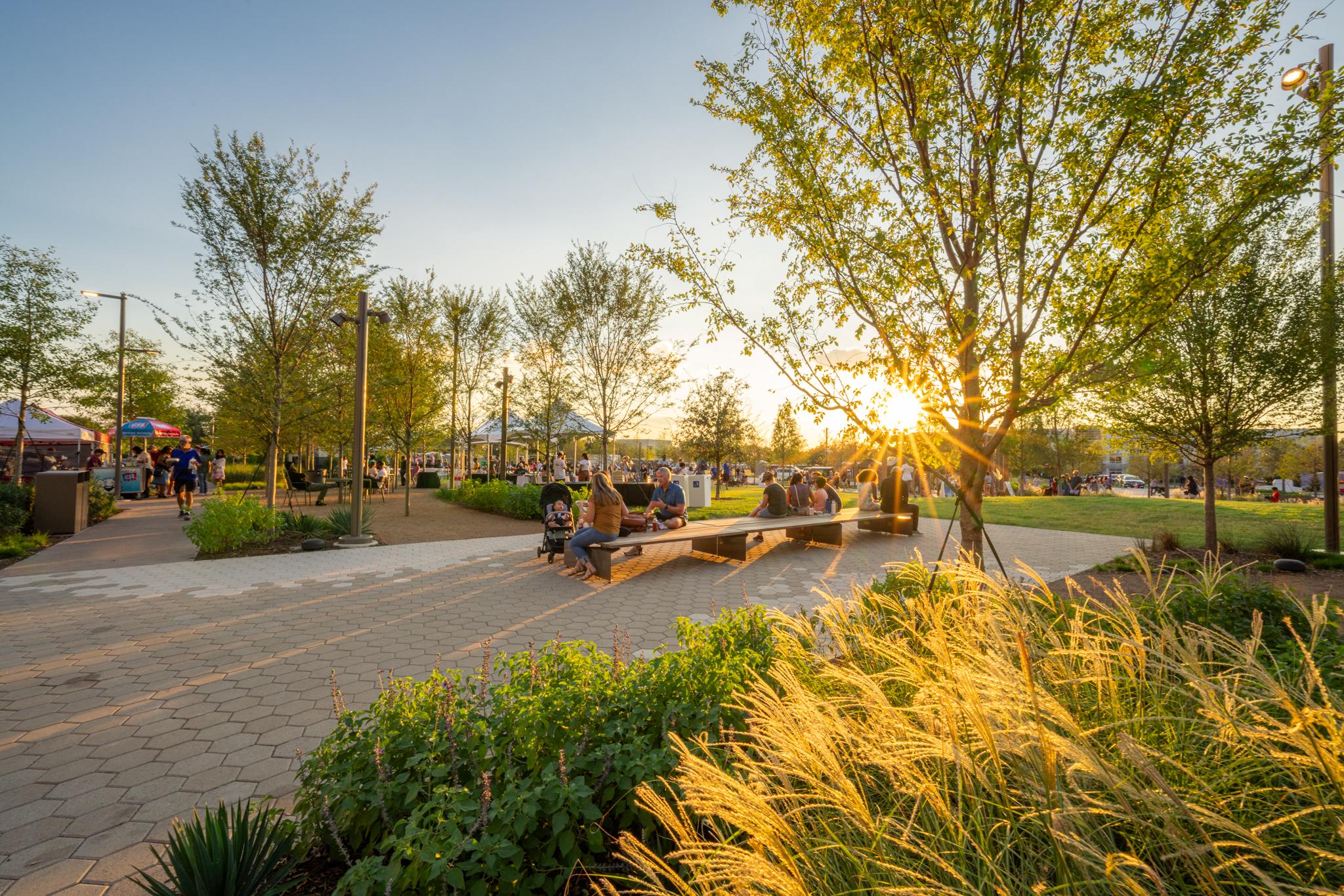 Families playing at Kaleidoscope Park