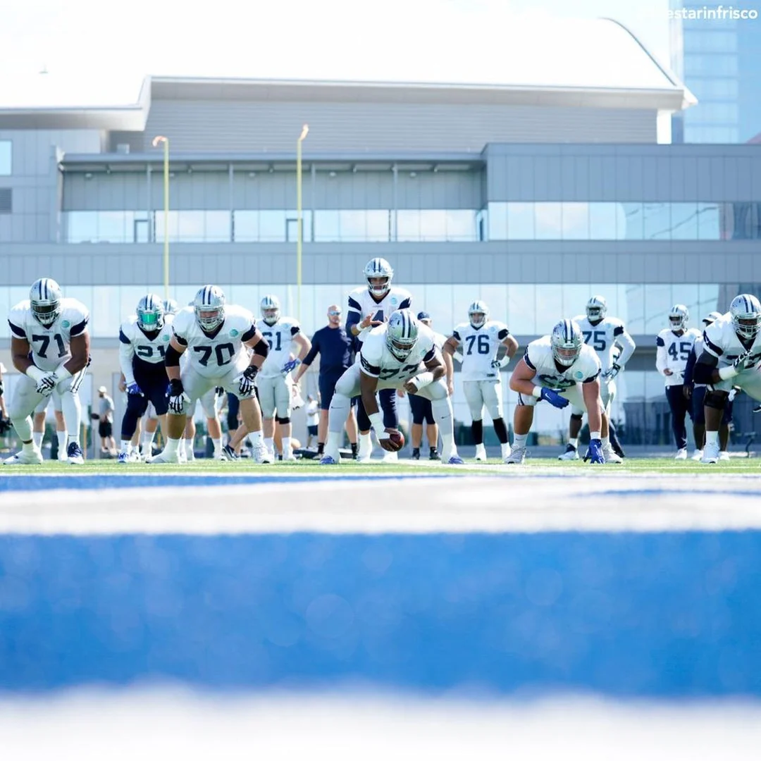 a football team running a play