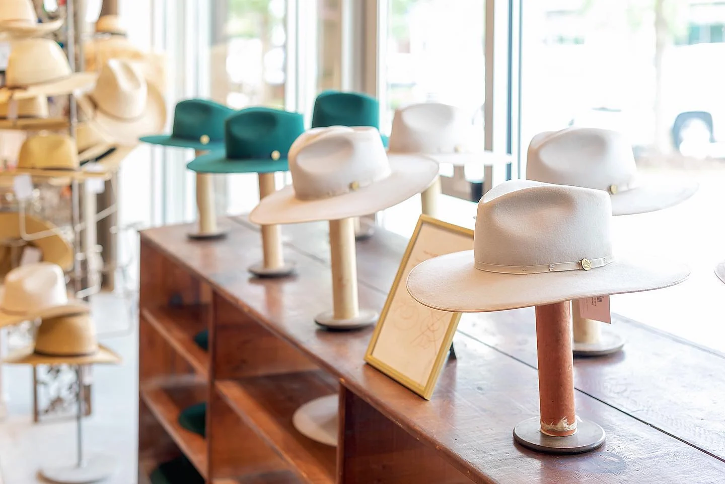 various hats on display